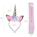 Unicorn Party, Unicorn Party Supplies, Decorations, Pink Satin Sash for Girls and Gold Glitter Unicorn Headband with Glitter Blue Pink Flowers and Bracelet for Kids By Vexillum