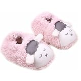 M2cbridge Baby Plush Animal Sheep Booties Warm Slipper (13cm, Pink)