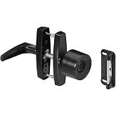 National Hardware Universal Knob Latch, 1-1/2,1-3/4,3", Die Cast, Black | Replacement Handle Fits 5/8 in to 1-3/8 in Thick Screen and Storm Doors with Three Hole Spacing Options