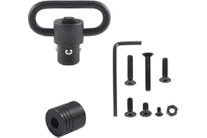 QD Sling Swivel, 1.25 Inch Heavy Duty Push Button Quick Release Detachable Tactical Sling Mount Set Outdoor Climbing Strap Bu