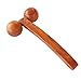 Khandekar Wooden Handmade Body Massager, Foot & Back Acupressure Roller Pain Relief Massager with Long Handle, Wooden 2 Ball Roller Massager - Brown, 25 cm