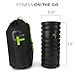 GF Foam Roller, High Density Foam & Durable PVC Core, 3 Different Intensity Zones - Maximizes Flexibility 13 x 5.5 Inches, Includes Free Storage Bag and Exercise Program (Black)