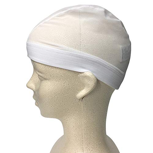 Sanritsu Japanese Mesh Swim Cap (White, Large)