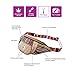Maha Bodhi Handmade Hemp Festival Waistpack Boho Hippie Waist Bag Hip Bum Running Belt Fanny Pack (Multi Color Stripe)