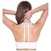 Women's Yoga Sports Bra Wirefree Double Lined T-Back White M