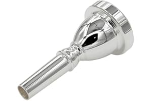 Geynutaly Mouth Holding Mouthpiece TUBA Mouthpiece Silver Plated Bass Mouthpiece