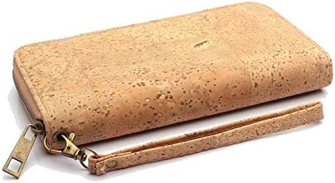 Cork Clutch Purse Women - Vegan & PETA-Approved - Made in Portugal Light Brown