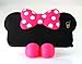 iPhone 7 Plus Case, TISHAA 3D Minnie Mouse Cute Rubber Silicone with Shoes Kickstand Cell Phone Carrying Case for Apple iPhone 7 Plus (2016) (1 Minnie Hot Pink)