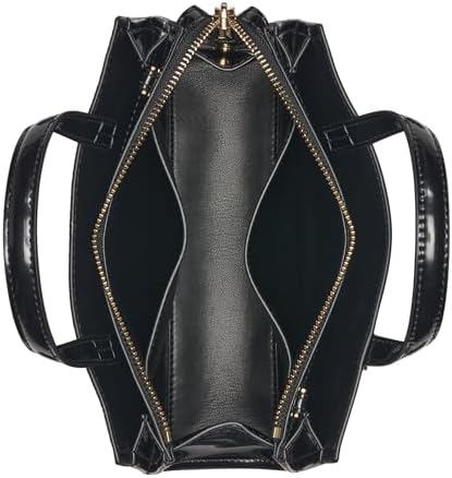 Crossbody da donna Avril SMALL Satchel 100% PVC con trim, logo nero e nero