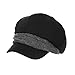 Comhats Wool Newsboy Cabbie Beret Cap for Women Beret Visor Bill Hat Winter Black