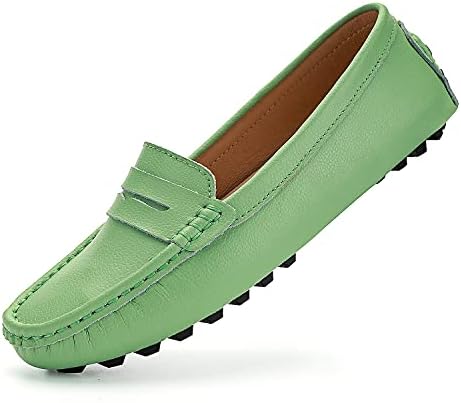 BEAUSEEN Women's Genuine Leather Penny Loafers Classic Driving Moccasins  Casual Slip On Comfort Women Loafer Shoes, Mint Green, 8 price in Saudi  Arabia | Amazon Saudi Arabia | kanbkam