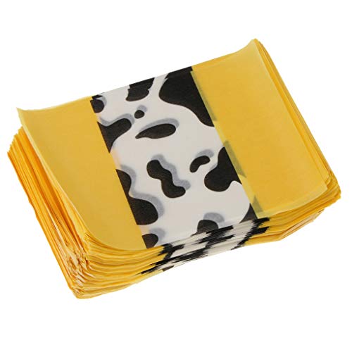 Homyl Pack of 1000 Sheet Christmas Wedding Gift Candy Wrapping Wax Tissue Paper - Black Dairy Cattle - Yellow, 9x12.5 cm