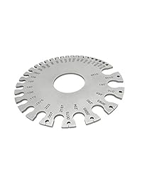Mikiki calibre de alambre de acero inoxidable, redondo AWG SWG calibre de alambre medidor de espesor, regla de medidor de diámetro, medidas tanto estándar como métrico