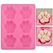 POPBLOSSOM BargainRollBack Silicone Dog Pet Animal Paw Print Ice Cube Chocolate Soap Candle Tray Mold Party Maker, MIX