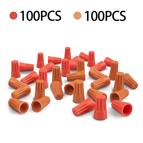 YXX-TECH 200Pcs ERPP Thermoplastic Engineering Materials Screw-On Wire Connectors, UL CSA and ROHS Certification Electrical Wire Nuts