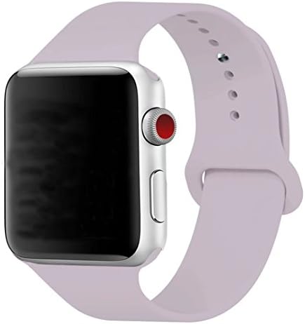 Band for Apple Watch 38mm, Guangzhi New Design (Metal Tuck Clasp Ouside/Correct Wearing Way in 4th Image) Soft Silicone Sport Strap Band for iWatch Series 1 / 2 / 3, Sport, Edition,38mm,Lavender