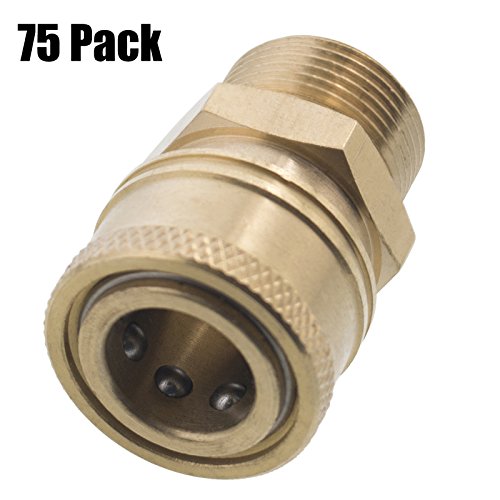 Erie Tools 75 Pressure Washer 3/8 Male NPT to M22 Quick Connect Socket Coupler 14 mm