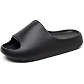 XTJSCBDSH Cloud Slides for Men and Women, Quick Drying Slippers Shoe Open Toe Thick Soft, Platform Slide Sandals Daily Shower Sandals, Non-Slip Bathroom Slippers Summer for Indoor & Outdoor
