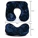Inflatable Travel Pillow, Travel Air Plane Pillow Flight Pillow Portable, Head Chin Support Neck Cushion for Long-Haul Airplane Travel, Compact & Soft