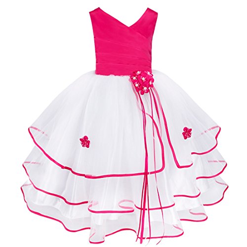 Tiaobug girls princess wedding pageant party dress flow…
