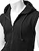 Xpril Basic Solid Cotton Based Zipper Vest Hoodie Black Size XL