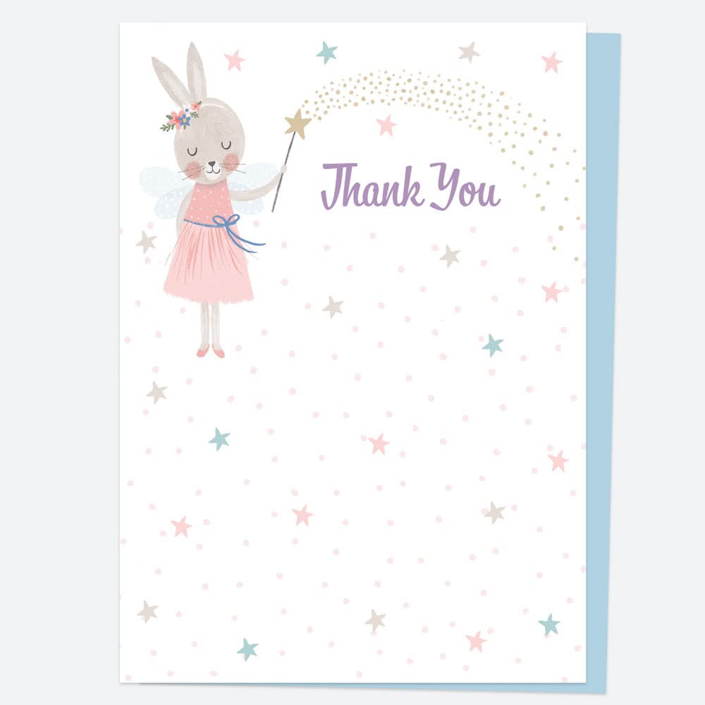 Dotty about Paper Ready to Write Kids Thank You Cards - Flopsy Bunny - Pack of 10
