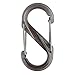 Nite Ize S-Biner Plastic Size-4 Double-Gated Carabiner, Lightweight Yet Strong, Transparent Smoke