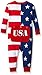 Little Blue House By Hatley Baby Infant Union Suit - USA Flag, Multi Color, 3-6