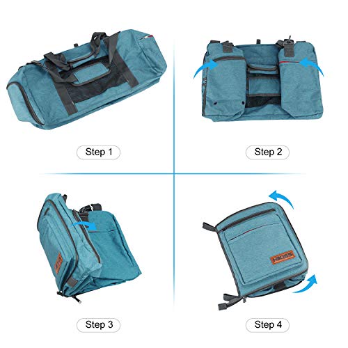 Travel Duffel Bag, 55L Foldable Duffle Bag with Shoes Compartment