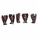 Justinstones Carved Mahogany Obsidian Gemstone Peace Angel Pocket Guardian AngelHealing Statue 1.5 inch