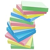 Sticky Notes, Veeyol 16 Pads Self-Stick Notes with 4 Candy Colors, 100 Sheets/Pad, 3 X 3 Inches, Easy to Post for Home, Office