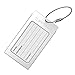 Luggage Tag Business Card Holder TUFFTAAG Single Travel ID Bag Tag - Silver