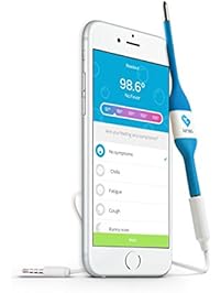 Kinsa Smart Stick Digital Thermometer + Storage Pouch, Medical Thermometer with Real-Time Guidance for Baby, Children and Adults