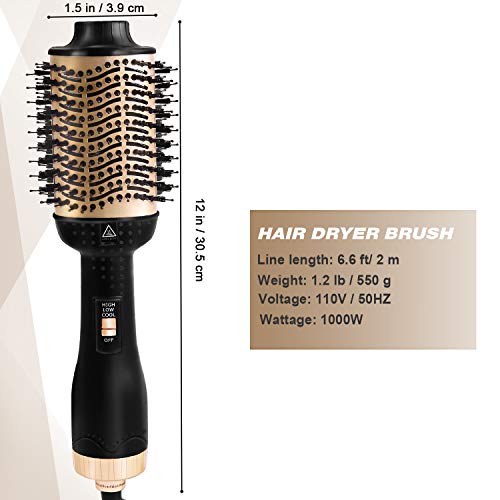Hair Dryer Brush, Hot Air Brush, VSADEY One Step Hair Dryer & Volumizer 3 in 1 Hair Styling Brush Negative Ion Straightener & Curly Salon Reduce Frizz and Static for All Hair Types