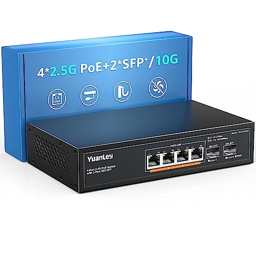 YuanLey 4 Port PoE Extender Mit 3 PoE Ausgängen – Verlängert Netzwerk Um 100m, Plug & Play