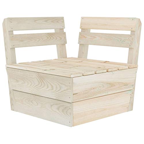 Tidyard 4-TLG. Garten-Paletten-Lounge-Set Loungemöbel Terrasse Ecksofa Terassenmöbel Modulares Palettensofa Eckteil Gartenset Imprägniertes Fichtenholz – Bild 4