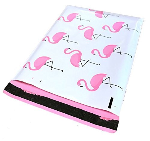 Poly mailers flamingo designer mailers pink & black…