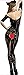The Victory of Cupid Women's Sexy Fishnet Floral Crotchless Bodysuits Suspender Bodystocking, Black, OS