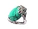 CA Cafa Flower Style Green Synthetic-Turquoise Fashion Women's Ring Jewelry