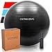 Expansive Living Anti Burst Exercise Ball (Black, 55cm) -2,000lbs STATIC STRENGTH STABILITY, PROFESSIONAL GRADE. Balance Ball | Physio Ball | Swiss Ball | Yoga Ball | Birthing Ball | Office Ball Chair