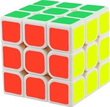 PRESENTSALE Magic 3x3x3 White Stickerless Rubiks Cube (Multicolour)