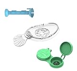 OptiKit - 1 OptiWand - soft contact lens insertion & removal tool + 1 OptiAide Eye drop applicator + 1 OptiCase eye shaped contact lens case