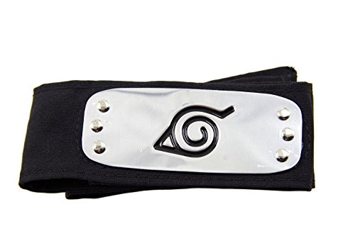 OliaDesign® Konoha Village Ninja Shinobi Cosplay Black Headband / Forehead Protector