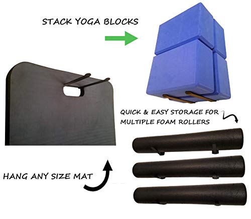 image for Iron American OMEGA Multi-Purpose Yoga Mat Rack - Hangs 12+ Exercise M