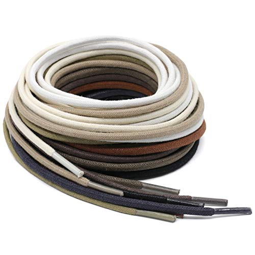YFINE 55.12"Inch Round Waxed Dress Shoes Shoelaces Boots Shoe Laces