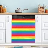 Rainbow Striped Lgbt Flag Dishwasher Cover Magnet