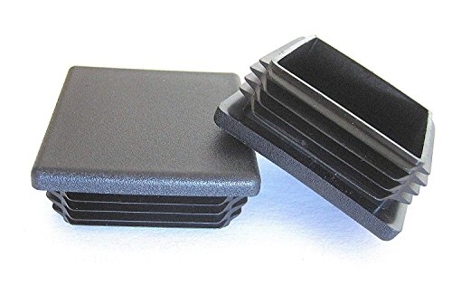 1” Square Tubing Black Plastic Plug, Anti-Slip 1 Inch End Cap, Fence Post Pipe Cover Tube Chair Glide Insert Finishing Plug(10 Pack)