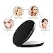 Herwiss Lighted Travel Makeup Mirror, 1x HD 7x Magnifying Folding Hand Held Compact Mirror- Double Sided, Portable, Bright Natural LED Illuminated for Beauty, Cosmetic, Camping and Travel