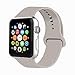 iYou Sport Band for Apple Watch Band, Soft Silicone Replacement Wristband Classic Sport Strap for iWatch 2017 Apple Watch Series 3/2/1, Edition, Nike+, All Models (42MM S/M, Stone)