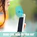 YAFAN Phone Fan, Portable Aluminum Alloy Shell Cell Phone Fan Plugs Mini Cooler Rotating Fan Compatible with iPhone (Light Blue)